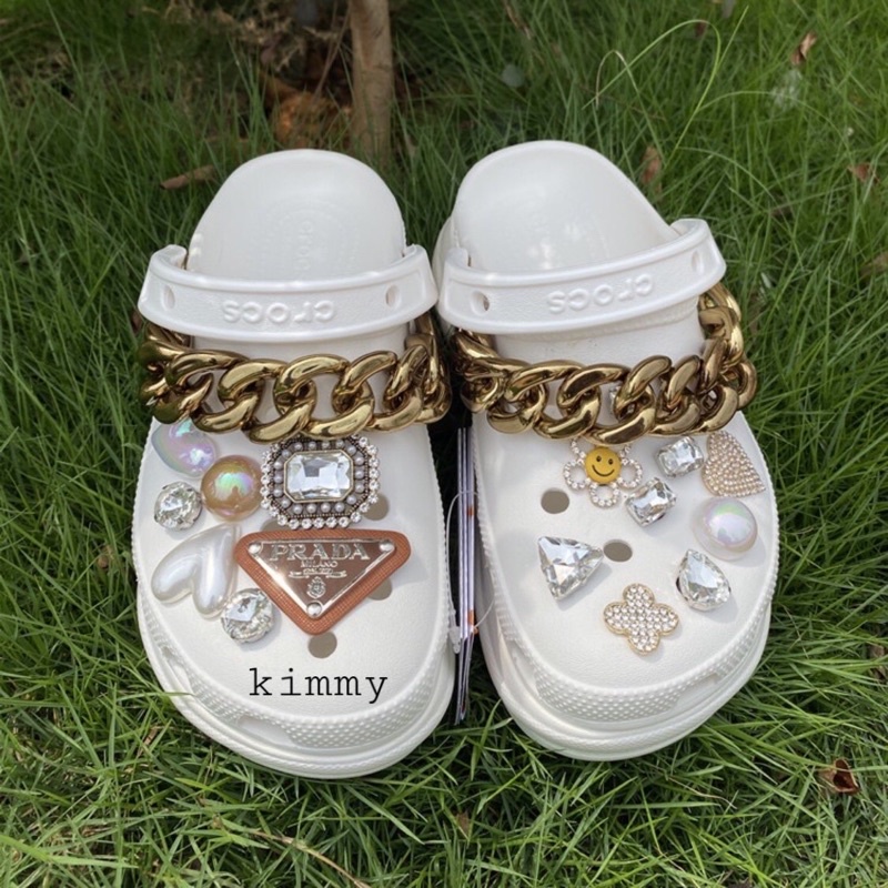 Bae Clog with Chain and Prada 2 Jibbitz Set Shopee Philippines