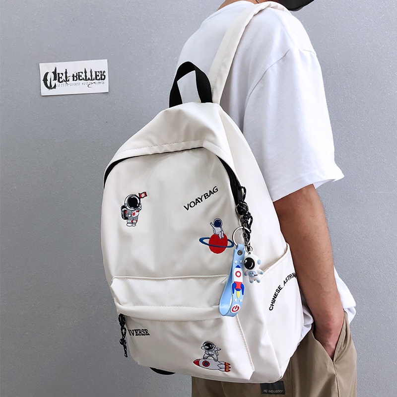 Schoolbag Male ins Trendy Cool Personality Fashion Embroidery High ...