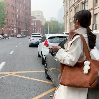 Korean Corduroy Bag Canvas Tote Bag Large Capacity Shoulder Bag Feamel ...