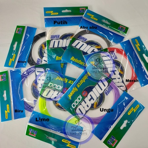 Rs Super Micro 1000 String Badminton Racket String - Yellow | Shopee ...