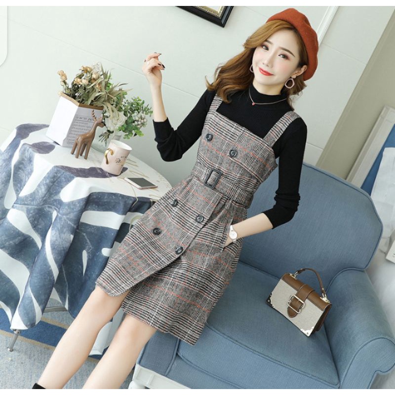 Korean sales jumper skirt