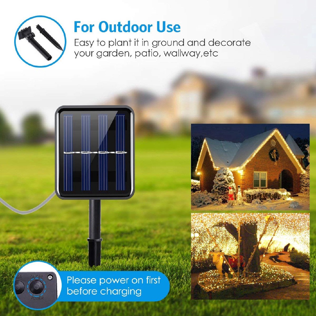 52M/42M/32M/22M/12M/7M Solar Lights LED Fairy String Lights Waterproof ...