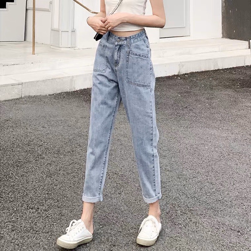 Korean mom discount jeans outfits