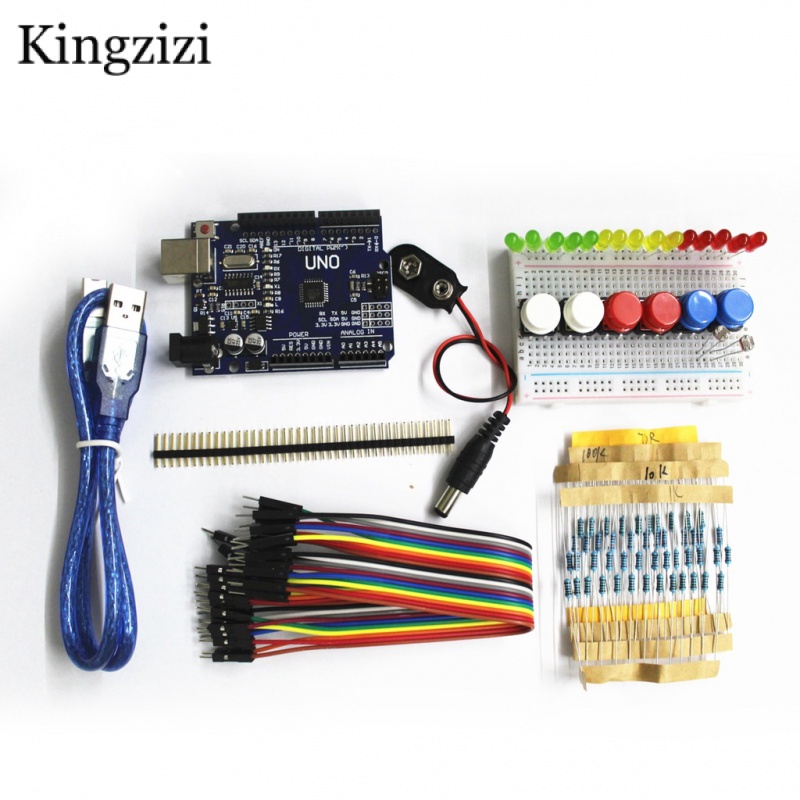 1set new Starter Kit UNO R3 mini Breadboard LED jumper wire button for ...
