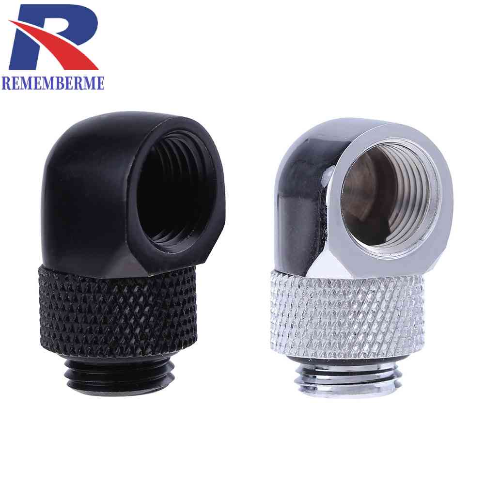 G1/4 Inner Outer Dual Thread 90 Degree Rotary Water Tube Connector ...