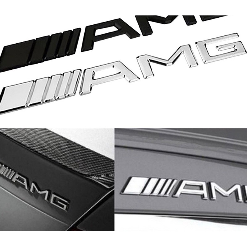 Amg lettering for Mec cars made of chrome-plated plastic | Shopee ...