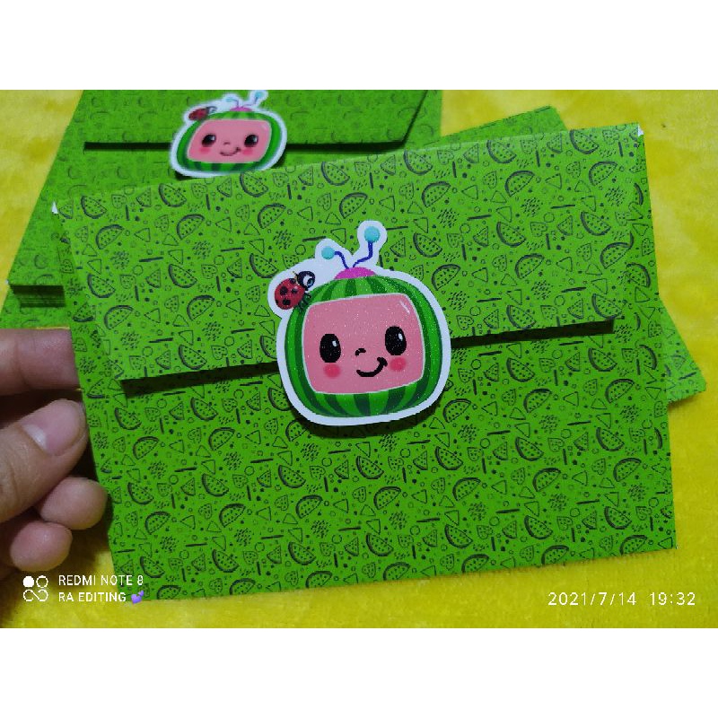 CUSTOMIZED PRINTED ENVELOPES FOR INVITATIONS / MELON THEME