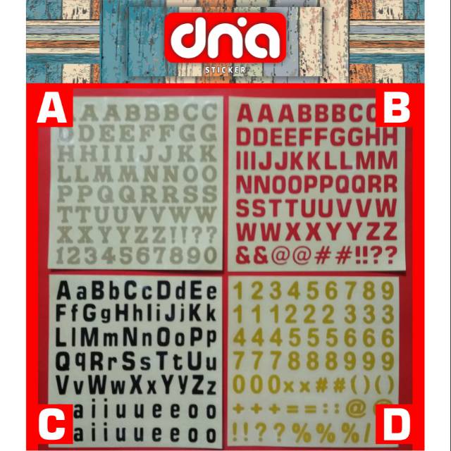 Cutting sticker Letters, Numbers, Numbers | Shopee Philippines