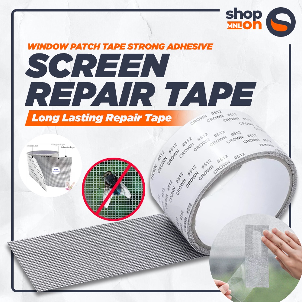 Window Screen Repair Kit Door Window Patch Tape Strong Adhesive Long 