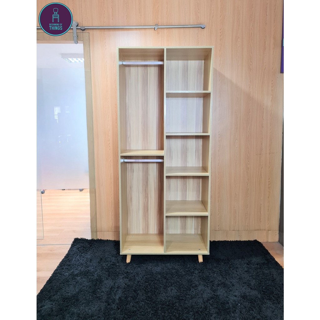 80 x 40 x 190 CM Open Storage Wardrobe No Door with Legs