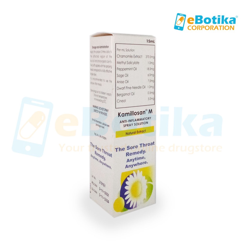 Kamillosan Throat Spray Solution 15mL Shopee Philippines