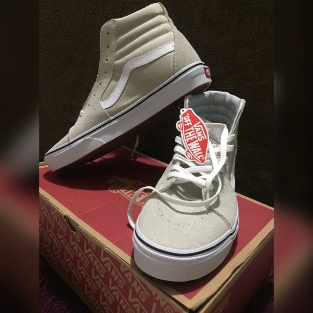 Vans sk8 hi silver hot sale lining