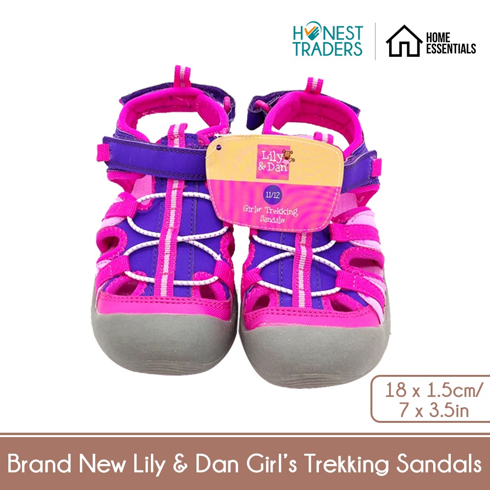 Lily and Dan Boys Girls Trekking Sandals Hiking Shoes, Sturdy, Velcro