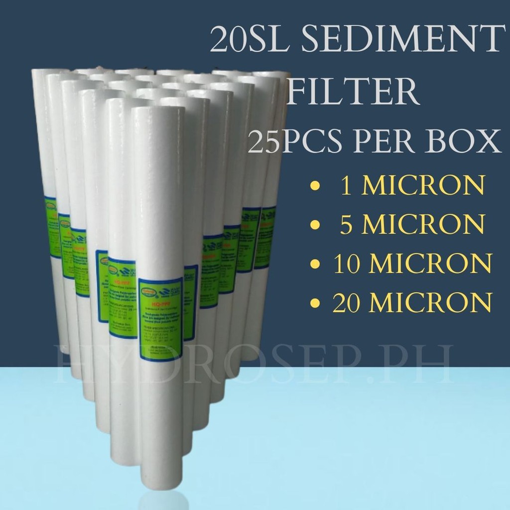 PP Cartridge Micron Sediment Filter 25pcs /Box 20” Slim | Shopee ...