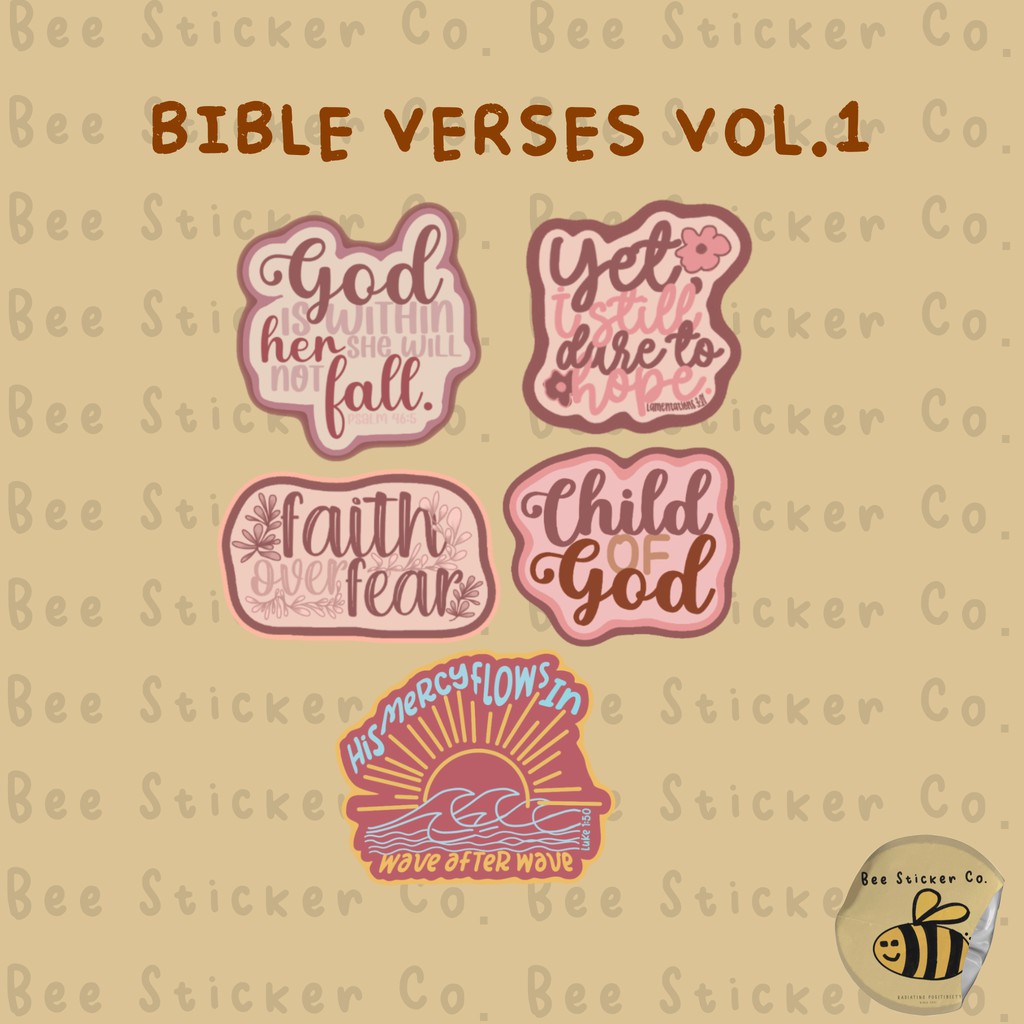 Bee Sticker Co. Bible Verses Vol. 1 Premium Vinyl Sticker | Shopee ...