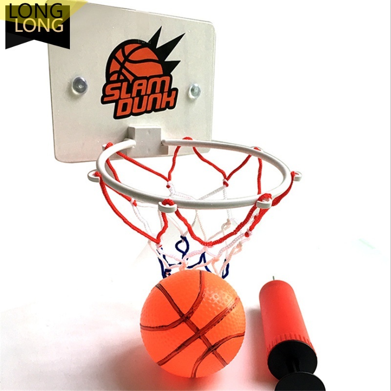 One set (1 small basketball + 1 basketball hoop + 1 pump) Portable Mini