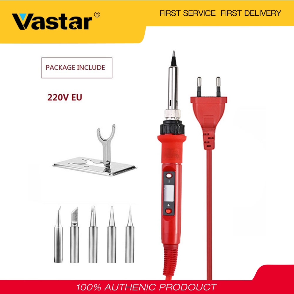 Vastar 220V 80W LCD Electric Soldering Iron 110V Adjustable Temperature ...