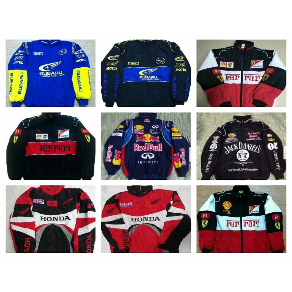 Plus Size Winter Women and Men Ferrari F1 racing Moto Jacket ...