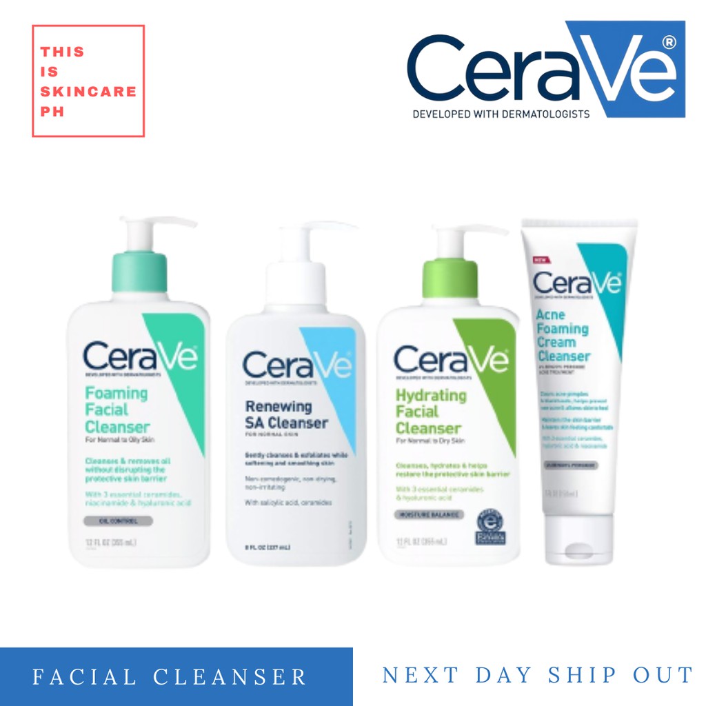 Cerave Facial Cleansers (Hydrating/Foaming/SA Cleanser/Acne Foaming