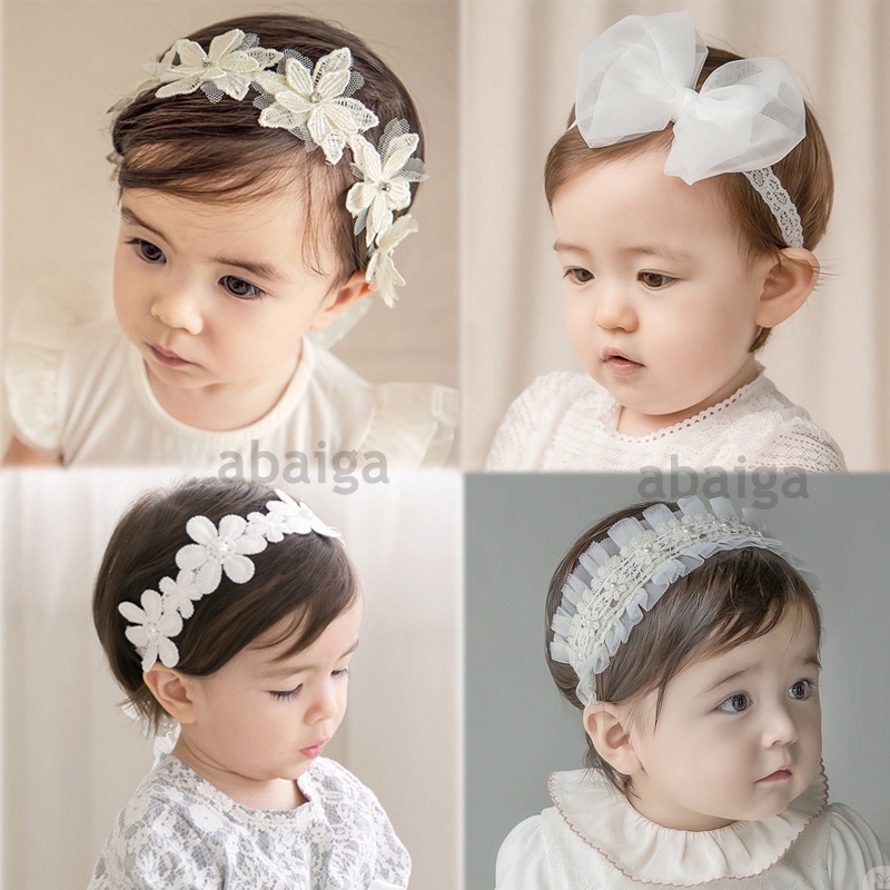 Baby Girl Lace Headband Flower Hair Accessories for Girls Toddler ...