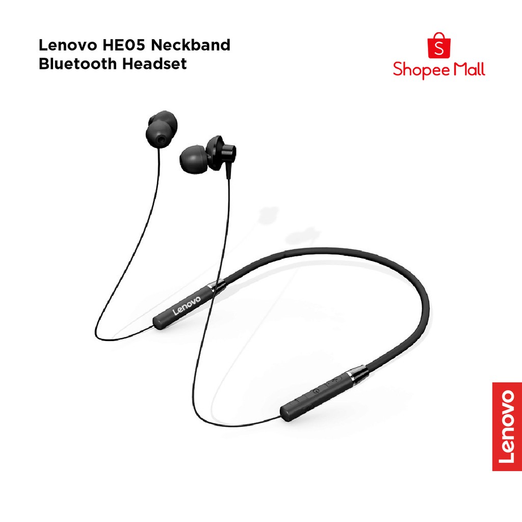 Lenovo HE05 Neckband Bluetooth Earphones