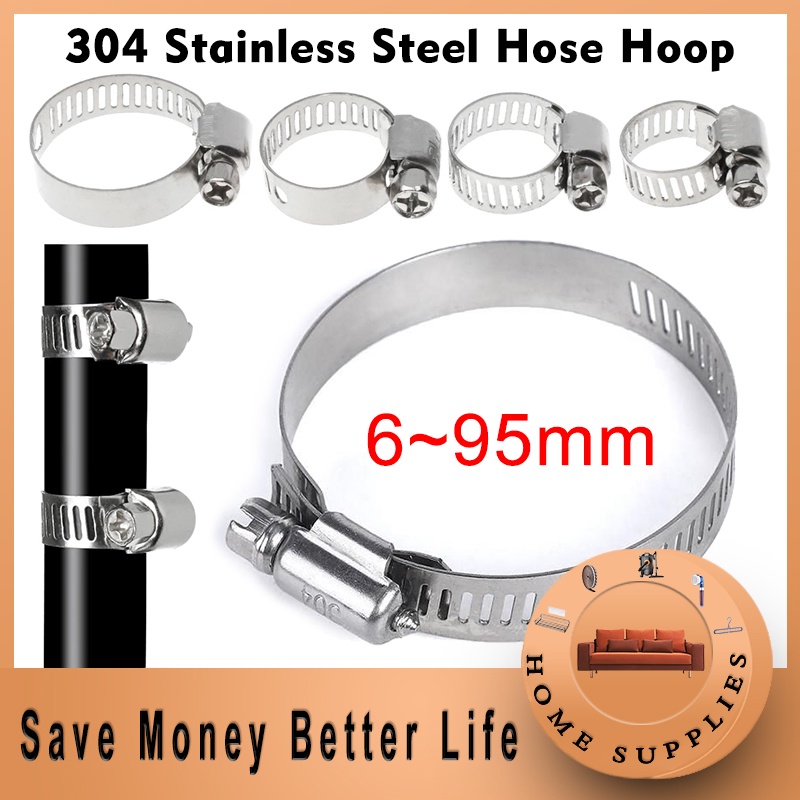 【Better Life】Multiple sizes Stainless Steel Hose Clips Car Fuel Hose ...