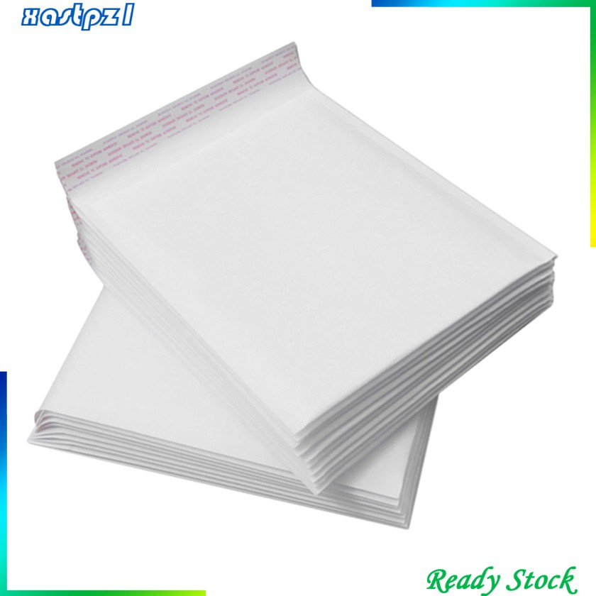 [ 50 Pieces Bubble Padded Envelopes Self Seal Mailers Bags White 