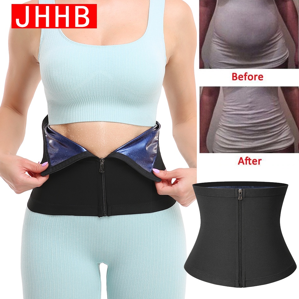 Women Waist Trainer Body Shaper Trimmer Slimming Belt Sauna Sweat Band ...