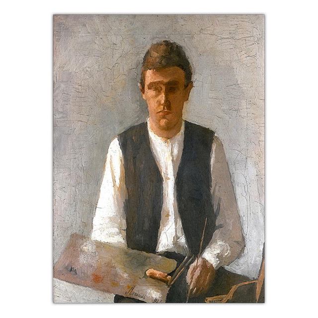 Giorgio Morandi Self-portrait Paintings Canvas Modern Wall Art Painting ...