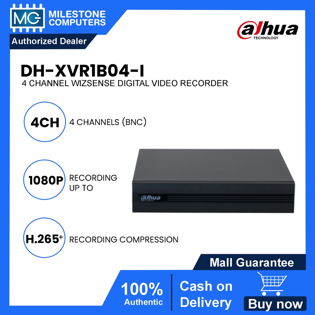 Dahua DHXVR1B04I 4 Channel Pentabrid 1080N/720p Cooper 1U 1HDD