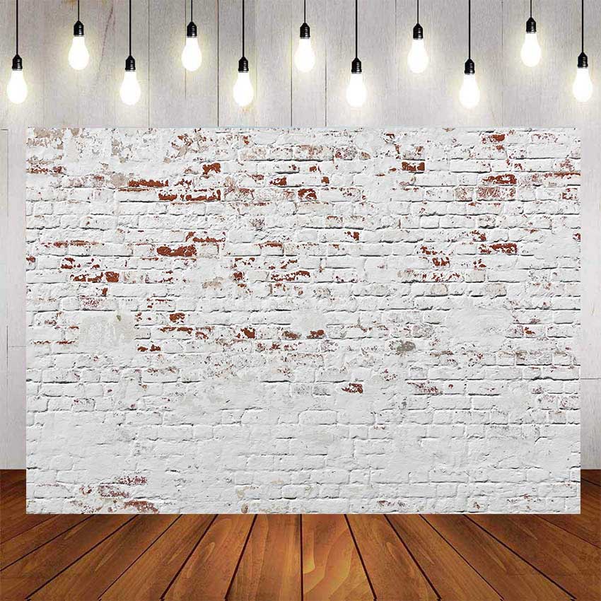 White Red Brick Wall Background Backdrops Romantic Birthday Party ...