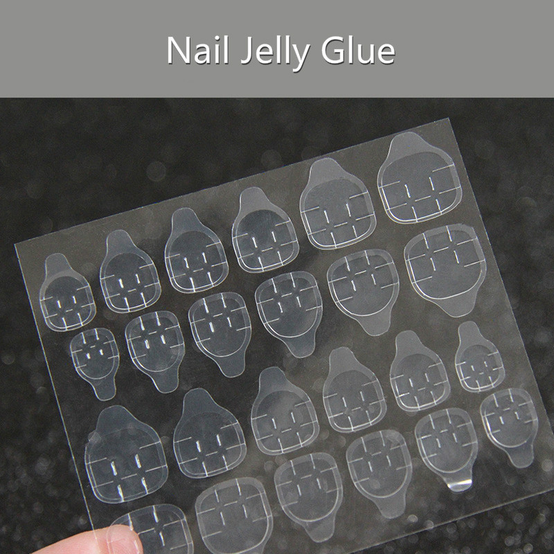 【24pcs】Nail Jelly Glue Flexible Double Sided Adhesive Fake Fingernail
