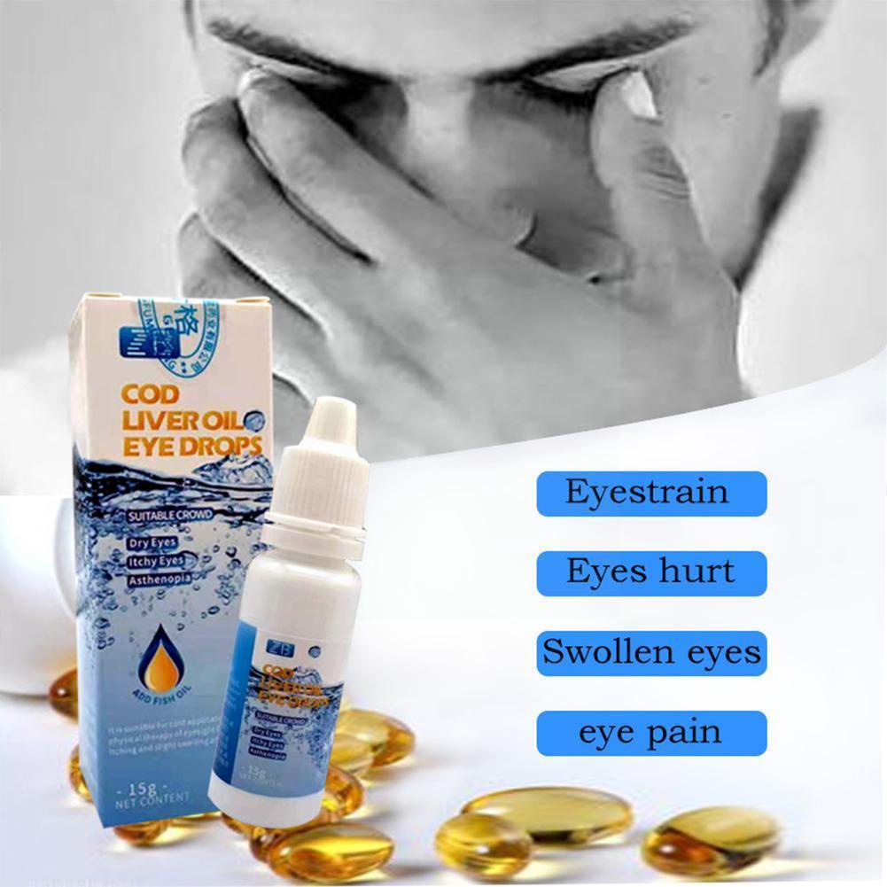 15ml Cod Liver Oil Eye Drops Relieves Dry Eyes Antiitchy Eyes