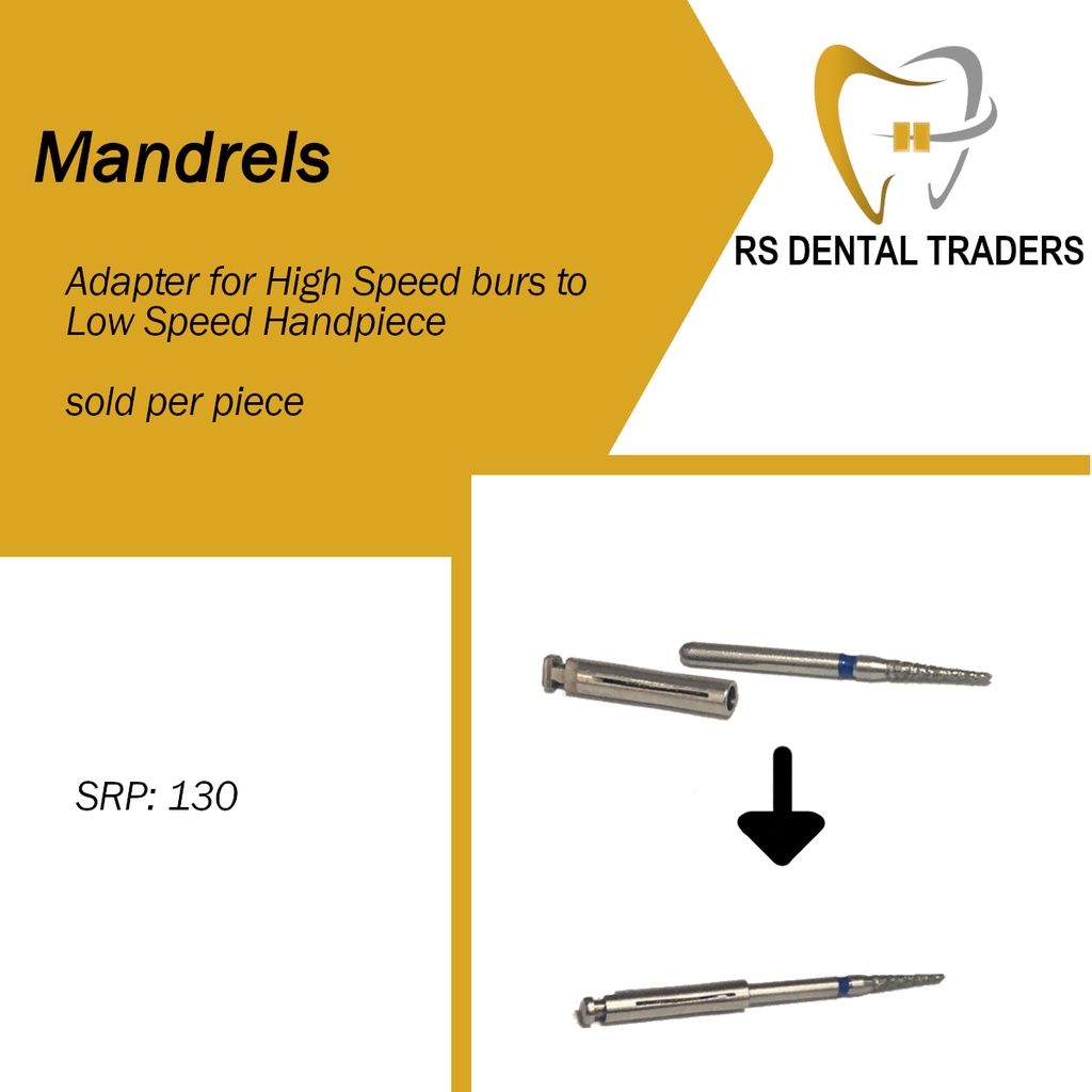 Mandrels Bur Adapter High Speed Shank Handpiece to Low Speed Shank