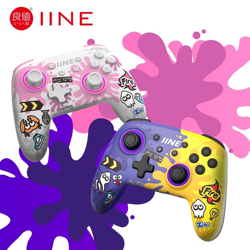 IINE Splatoon Exclusive Wireless Controller Wake Up Support NFC card ...