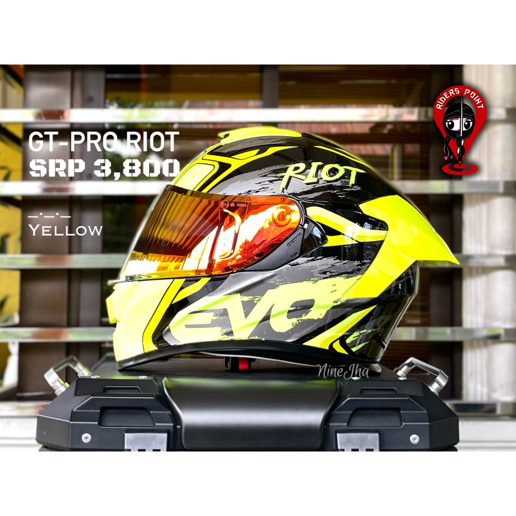 EVO GTPRO RIOT (YELLOW) FULL FACE HELMET Shopee Philippines