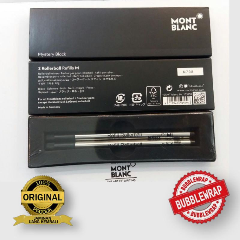 Montblanc Black Rollerball Refills set 2 (Original) Shopee Philippines