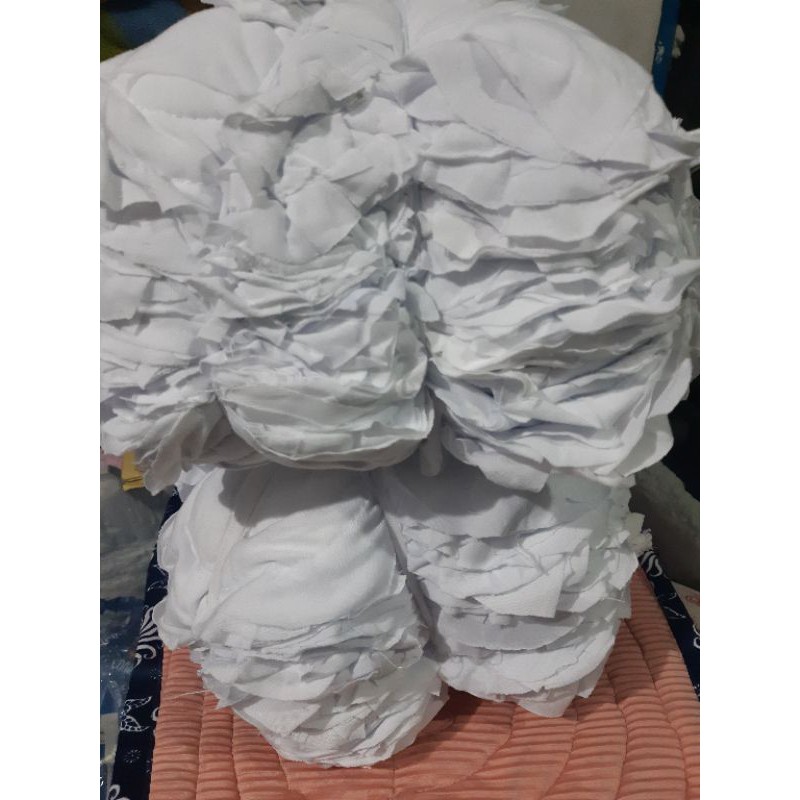 100 pcs. Multi Purpose Plain white round rags