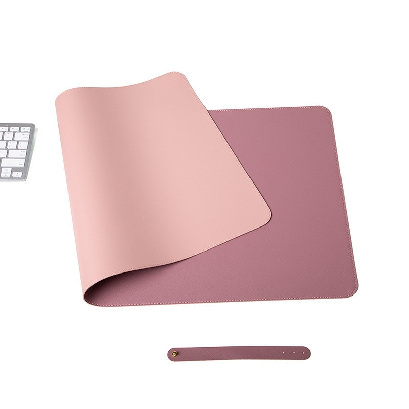 (COD/spot) 80*40 Double Sided Oversized Leather Seam Edge Computer Desk ...