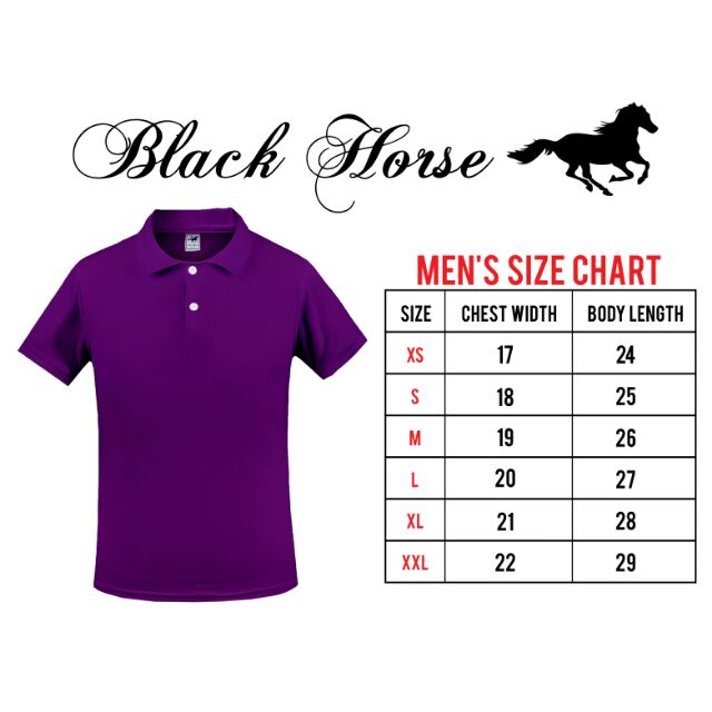 Black polo shirt with purple horse sale