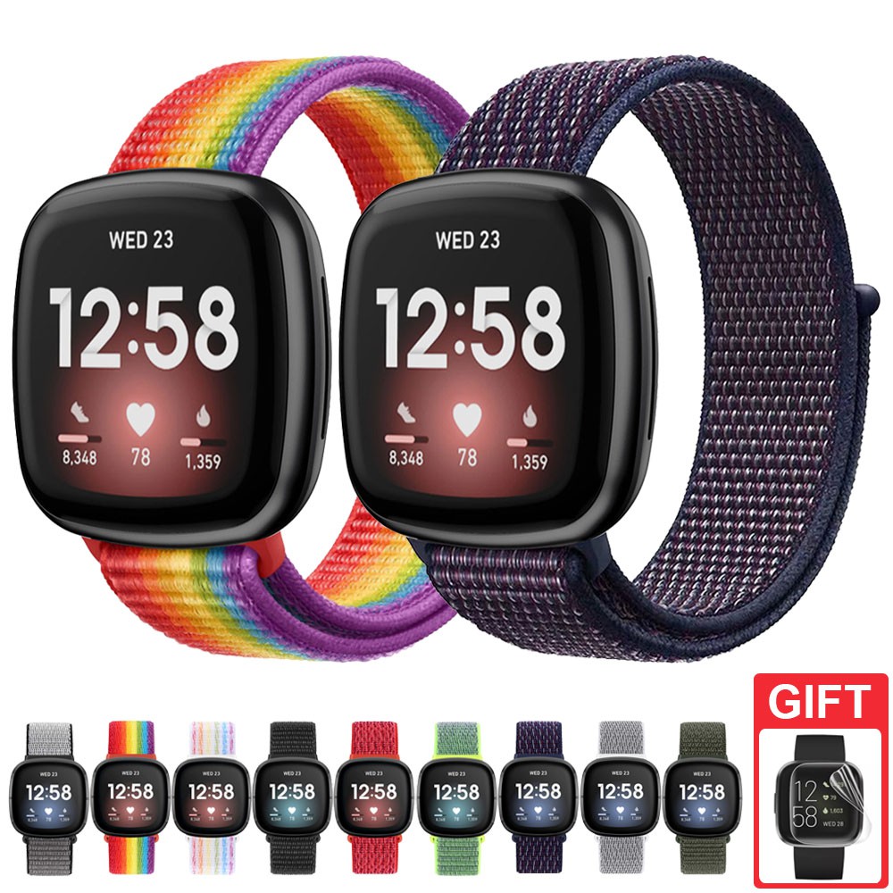 Nylon Strap Wrist Band Accessories For Fitbit Versa 3 / Fitbit Sense ...