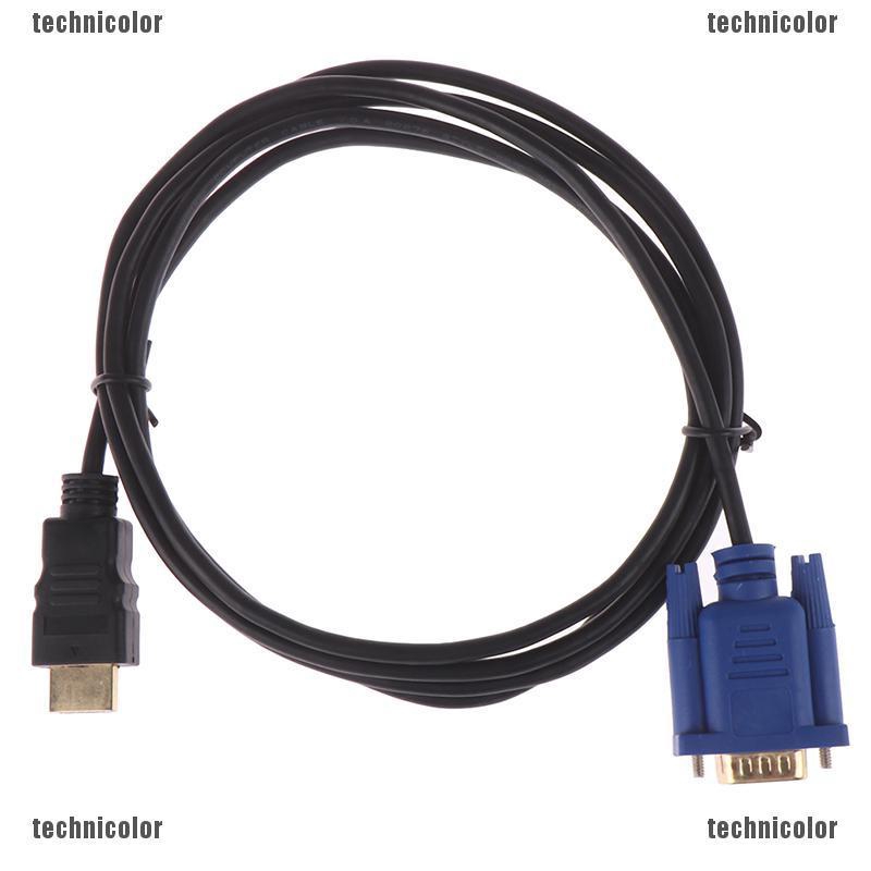 Tcph 6ft Hdmi Gold Male To Vga Hd 15 Male 15pin Adapter Cable 18m 1080p Joie Shopee Philippines