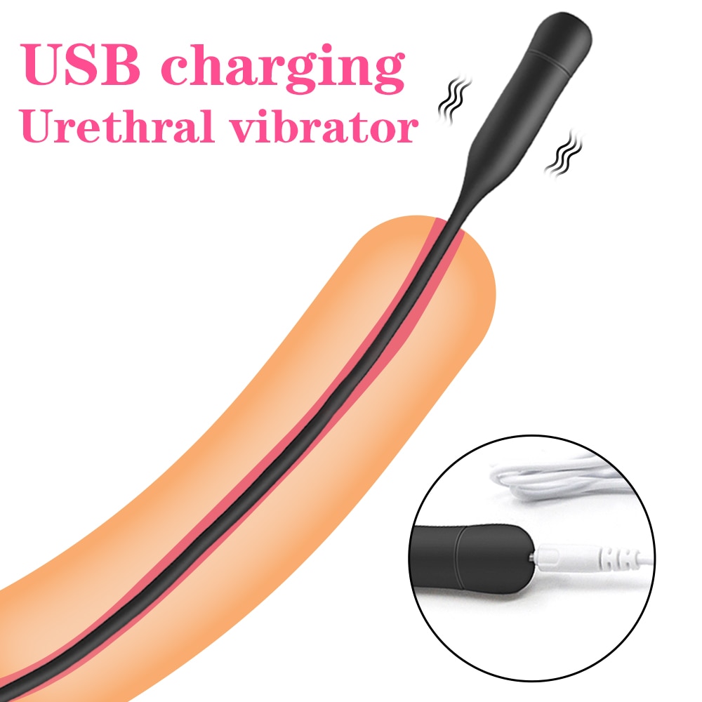 Urethral Vibrator Male Masturbator Sex Toys Silicone Vibrating Penis Plug  Urethral Sounds Dilators P | Shopee Philippines