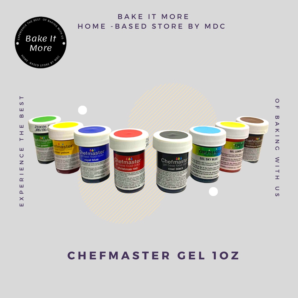 Chefmaster Gel Color 1oz Expiration 2025-2026 | Shopee Philippines