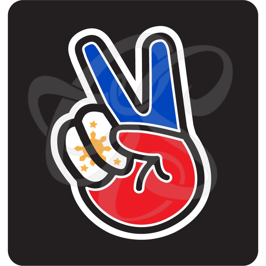 BBM 2022 For President Peace Sign with Philippine Flag_Full Color Vinyl ...