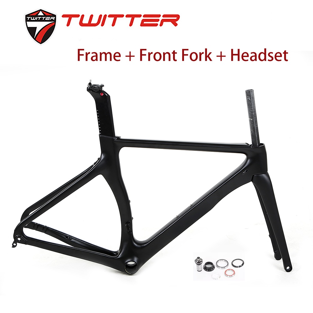 TWITTER THUNDER T10 Black No LOGO Version Carbon Fiber Road Frame