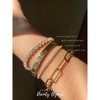 Dainty Bijous NON TARNISH Bracelets Bangle Zirconia Tennis