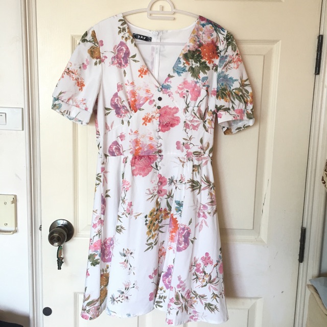 Flower Pattern Dress Label Work Good Lining Soft And Smooth Fabric ...