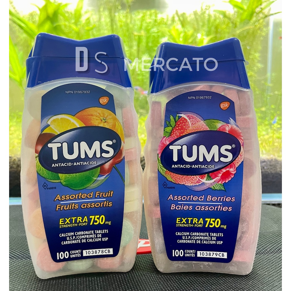 Tums 750 Extra Strength Antacid Assorted Fruits/Assorted Berries 100ct Shopee Philippines