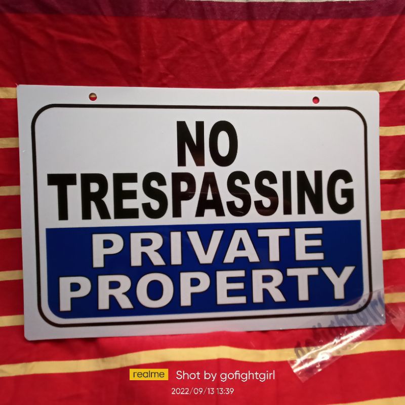 No Trespassing Private Property Shopee Philippines